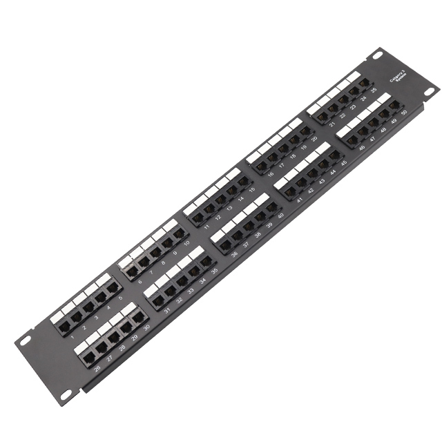 19''2u 50 পোর্টস ক্যাট 3 ইউটিপি প্যাচ প্যানেল