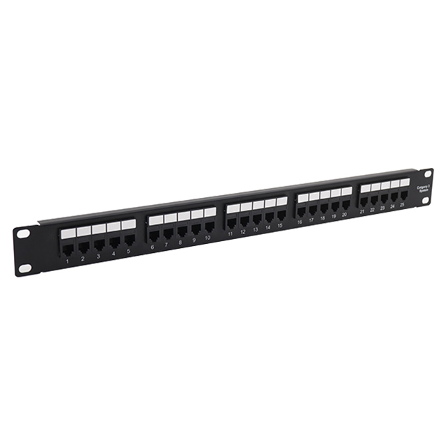 19''1u 25 পোর্টস ক্যাট 3 ইউটিপি প্যাচ প্যানেল