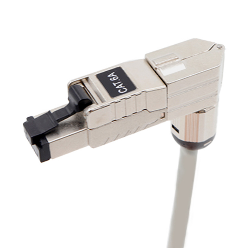 CAT6A STP 90-ডিগ্রী টুললেস নেটওয়ার্ক মডিউল